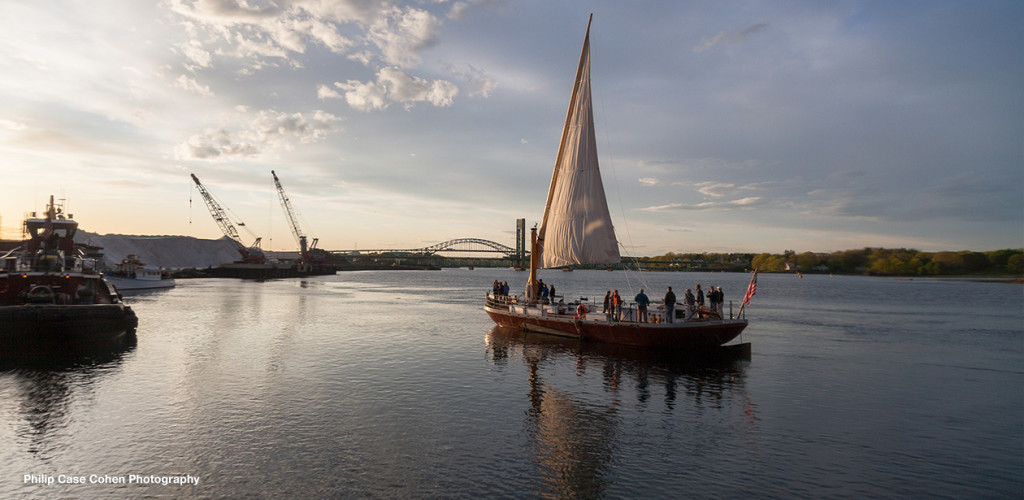Gundalow and Tugboats, photo by Philip Case Cohen