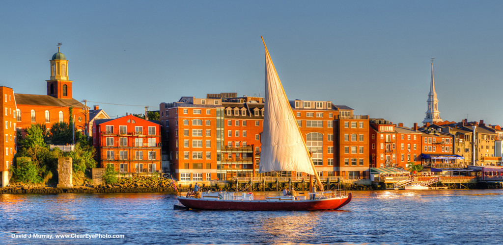 Gundalow and Portsmouth, Photo by David J. Murray